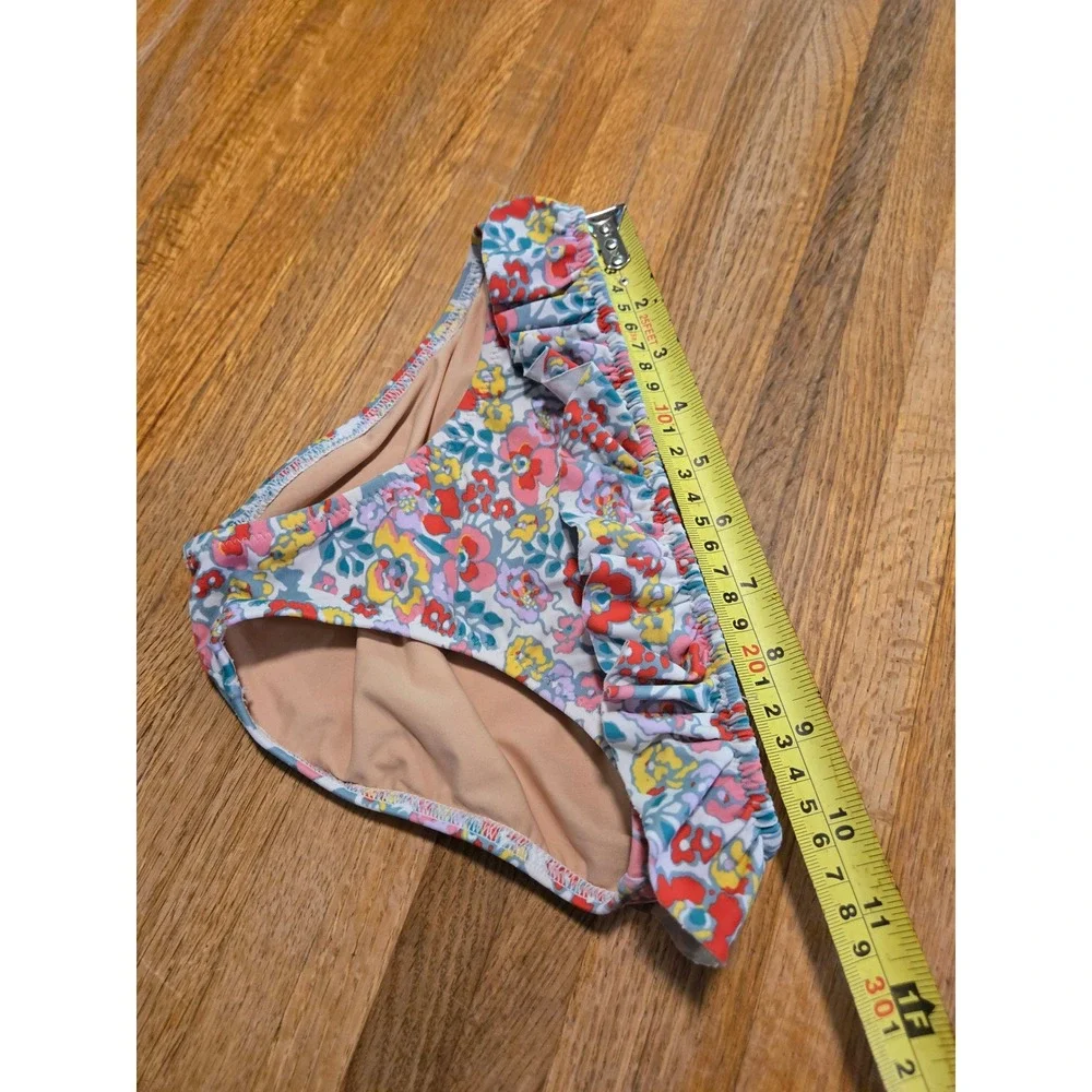 Crewcuts J.Crew Girls 6-7 Multi Color Floral Ruffle Bikini Swimsuit Bottom